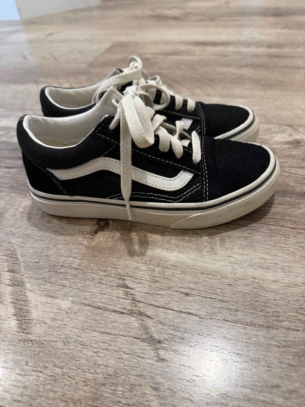 Vans Kids Old Skool Canvas Sneakers - Black/White